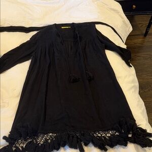 Roller Rabbit Black Tunic with Yellow Tag